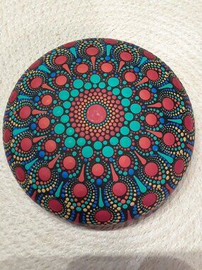 Hand-painted Mandala Stone